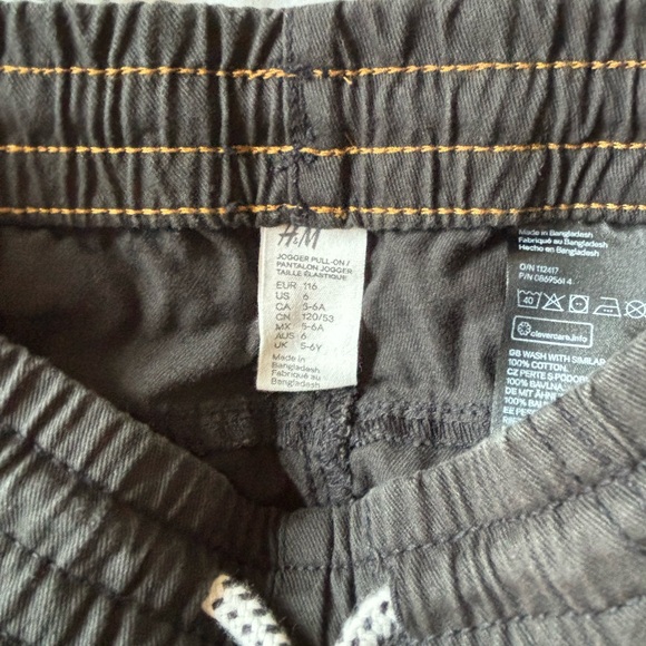 H&M 3 Pairs, Cotton Joggers Size 6 Boys, Set of 3 - Picture 6 of 9